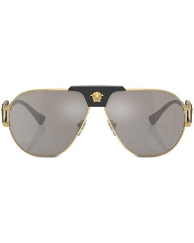 Versace Eyewear Special Project Aviator-frame Sunglasses - グレー
