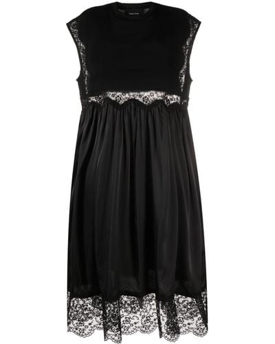 Simone Rocha Lace-trim T-shirt Dress - Black