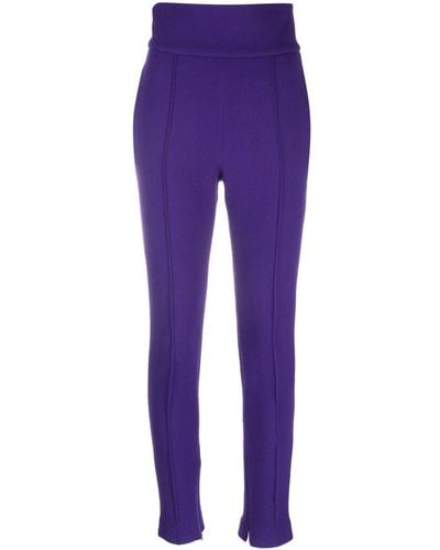 Alexandre Vauthier High-waisted Wool Trousers - Purple