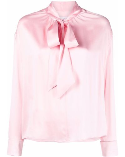 Lanvin Ribbon-fastened Silk Blouse - Pink
