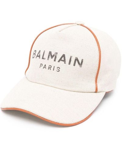 Balmain Casquette à logo brodé - Blanc