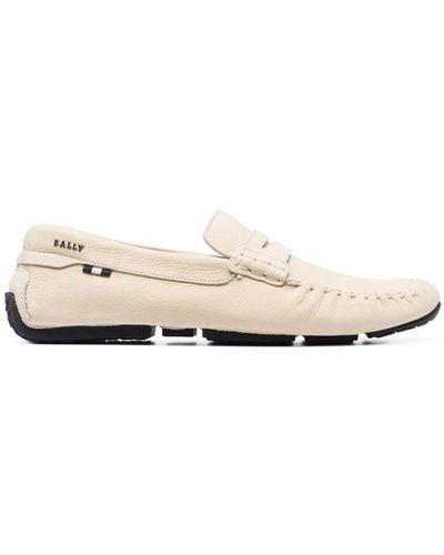 Bally Pier Leather Drivers Loafers - Natural
