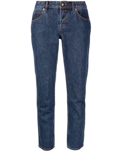 Zimmermann Halbhohe Cropped-Jeans - Blau