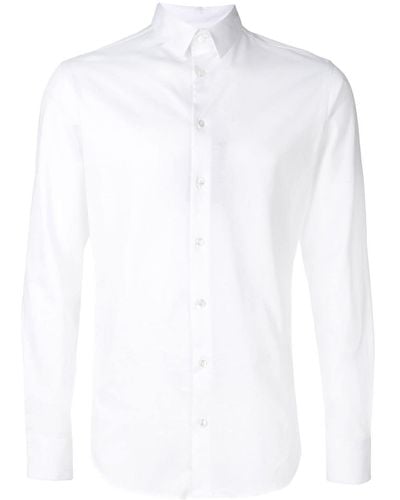 Giorgio Armani Kariertes Hemd - Weiß