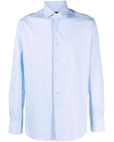 Xacus Button-down Long-sleeve Shirt - Blue