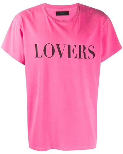 Amiri Camiseta Lovers - Rosa