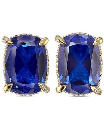 Anabela Chan Boucles d'oreilles en or 18ct serties de diamants et de saphirs - Bleu