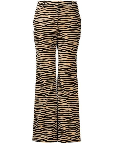 Rabanne Tiger-print Straight-leg Pants - Multicolour