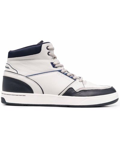 PS by Paul Smith Embossed-logo Hi-top Trainers - Grey