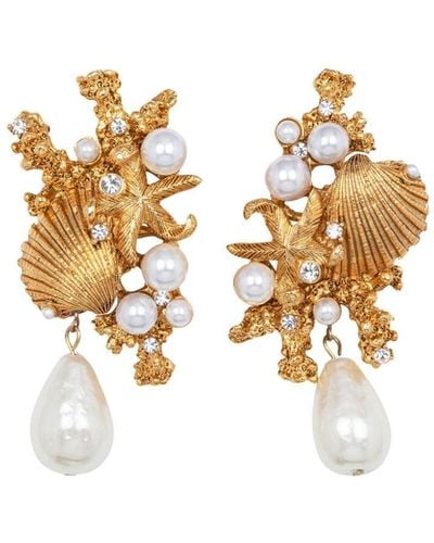 Jennifer Behr Reef Pearl-detailing Earrings - White