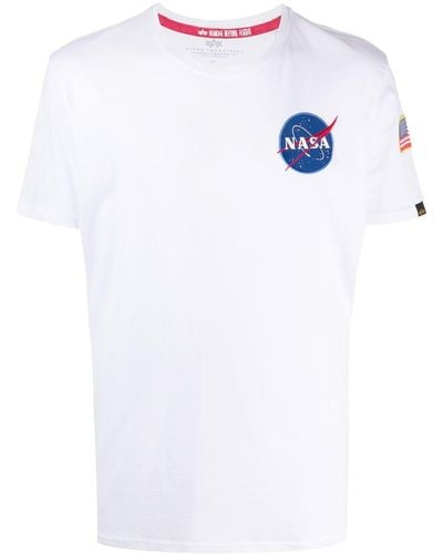 Alpha Industries Camiseta con motivo NASA - Blanco