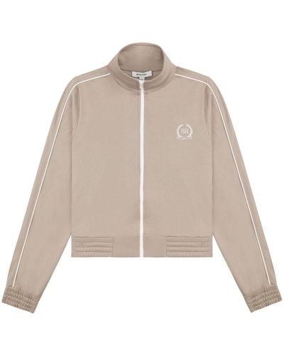 Sporty & Rich Golf logo-embroidered track jacket - Natur