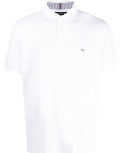 Tommy Hilfiger Logo-patch Polo Shirt - White