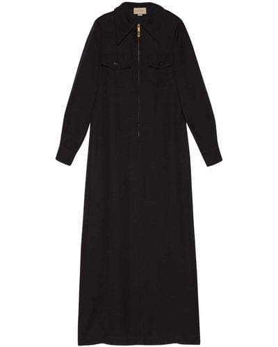 Gucci Zijden Maxi-jurk - Zwart