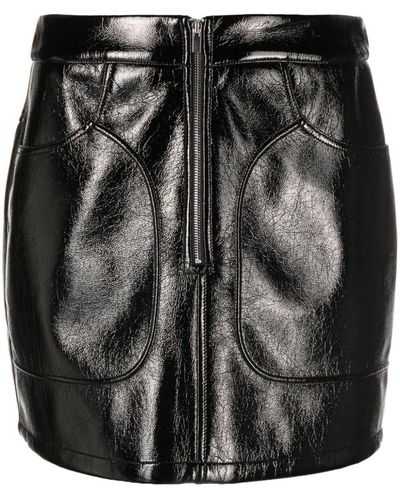 Maje Patent-leather Miniskirt - Black