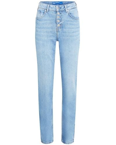 Karl Lagerfeld Jeans Met Toelopende Pijpen - Blauw