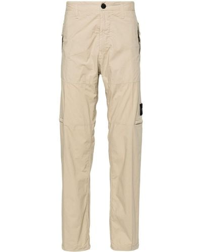 Stone Island Pantalones ajustados con distintivo Compass - Neutro