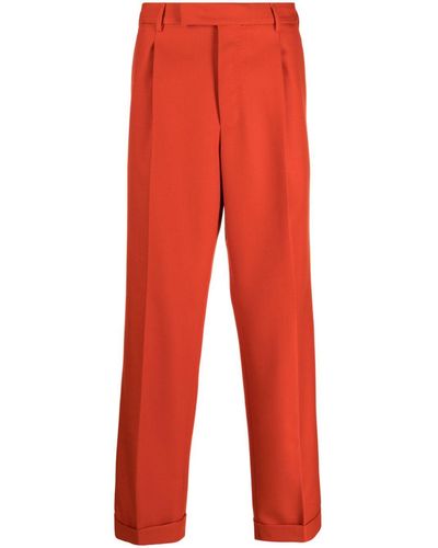 PT Torino Pantaloni sartoriali con pieghe - Rosso