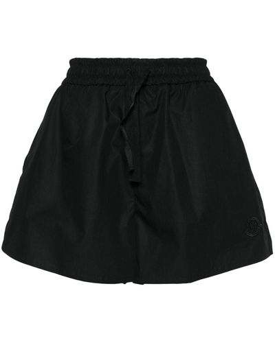 Moncler Popeline-Shorts mit Logo-Applikation - Schwarz