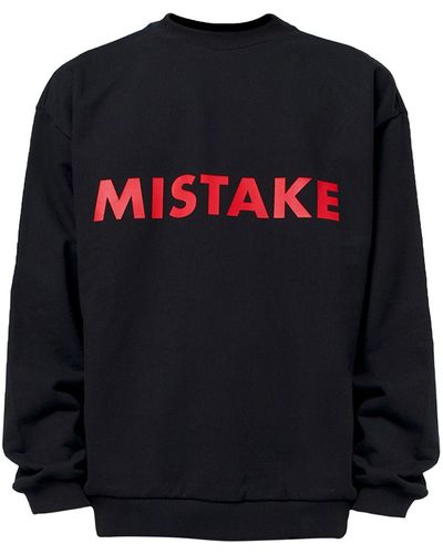 A BETTER MISTAKE Mistake Organic-cotton Sweatshirt - Black