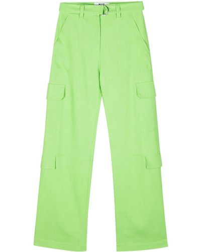 MSGM Tapered Cargo Trousers - Green