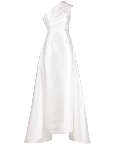 Solace London Vestido de fiesta Alba con hombro descubierto - Blanco