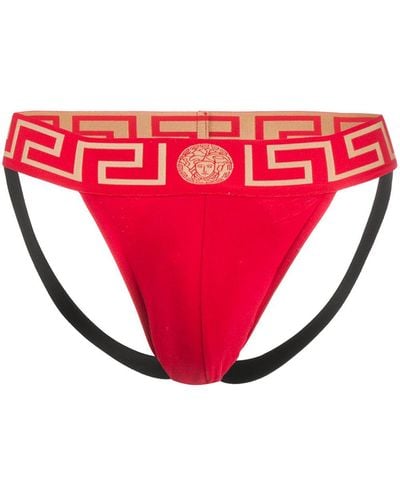 Versace Jockstrap mit Medusa-Bund - Rot