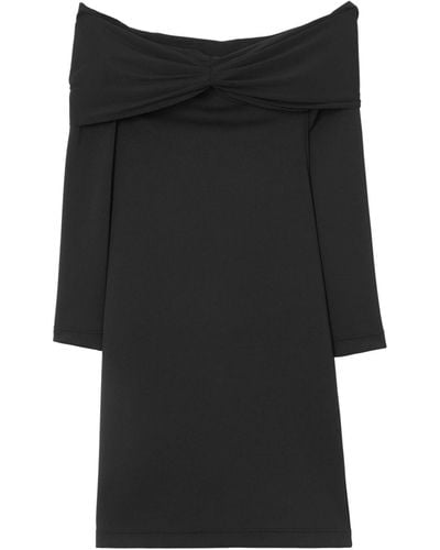 Burberry Schulterfreies Kleid mit Raffung - Schwarz