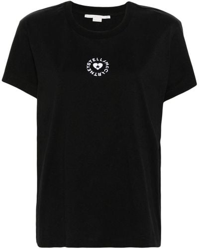 Stella McCartney T-shirt Met Logo - Zwart