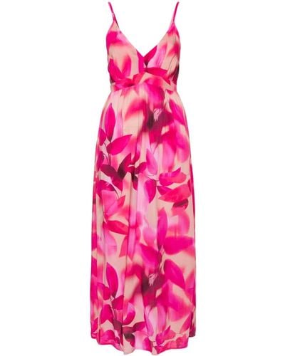 Liu Jo Floral-print V-neck Dress - Pink