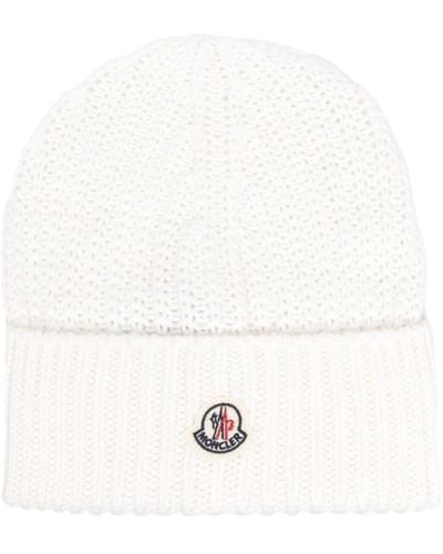 Moncler Muts Met Logopatch - Wit