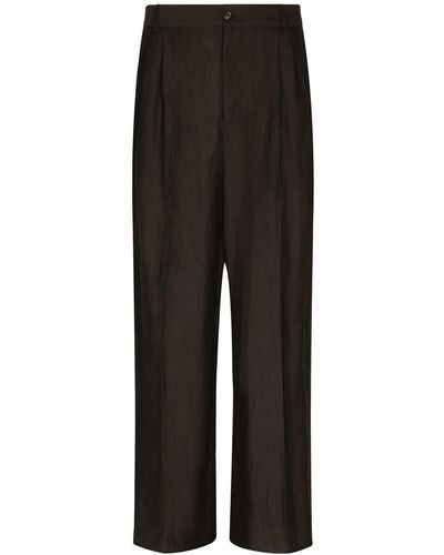 Dolce & Gabbana Geplooide Pantalon - Zwart
