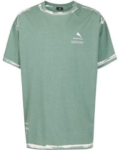 Mauna Kea T-shirt Met Geverfde Afwerking - Groen