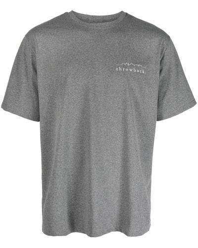 Throwback. T-Shirt mit Logo-Print - Grau