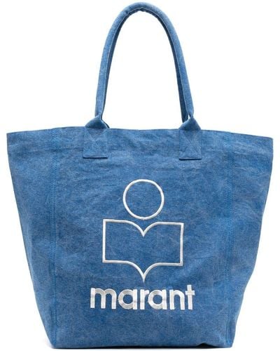 Isabel Marant Shopper mit Logo-Print - Blau