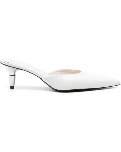 Proenza Schouler Spike 65mm Leather Mules - White