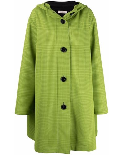 Nina Ricci Hooded Single-breasted Coat - Green