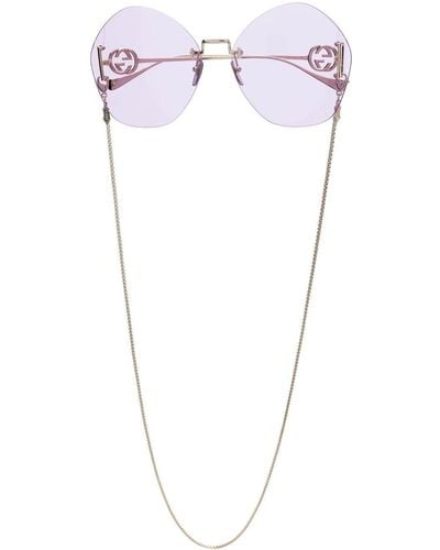 Gucci Round-frame Sunglasses - White