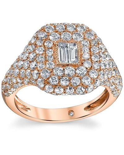 SHAY 18kt Rose Gold Diamond Pavé Essential Pinky Ring