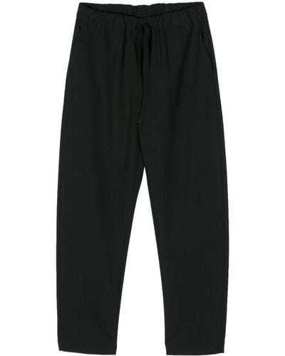 Semicouture Ribbed Cropped Pants - Black