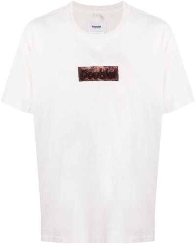 Doublet T-shirt en coton à patch logo - Blanc