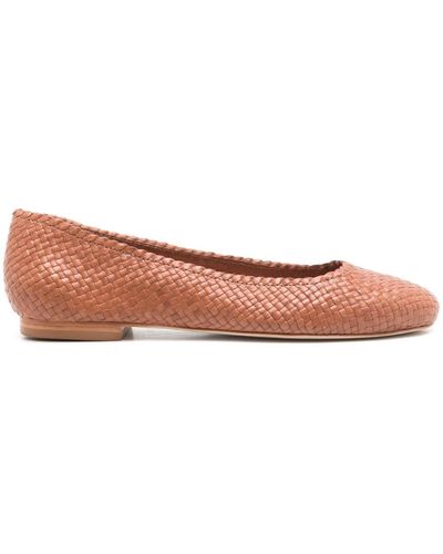 Sarah Chofakian Orly Woven Ballerina Shoes - Brown