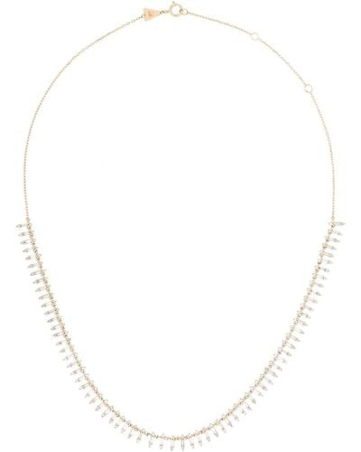 Adina Reyter 14k Yellow Gold Half Riviera Diamond Necklace - Metallic