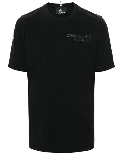 3 MONCLER GRENOBLE Appliqué-logo T-shirt - Black