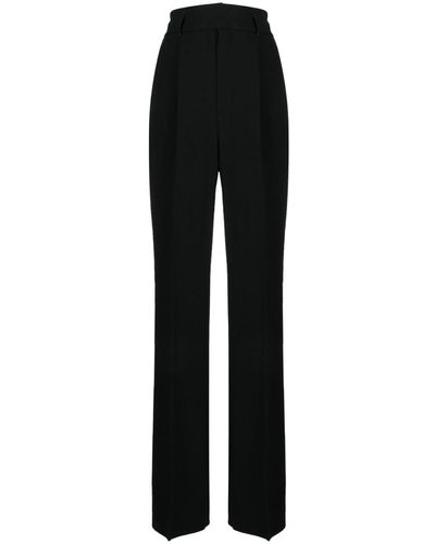 Max Mara High-waisted Belted Trousers - Black