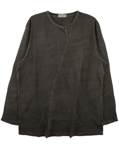 Yohji Yamamoto Cut-out Dyed T-shirt - Black