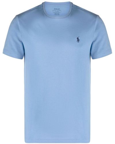 Polo Ralph Lauren T-shirt en coton à logo brodé - Bleu