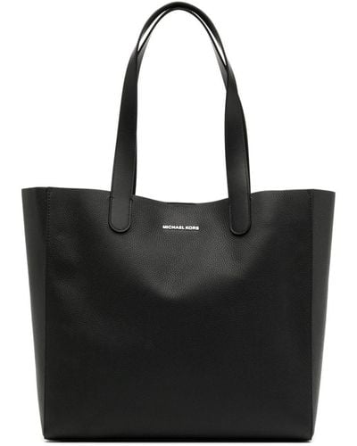 Michael Kors Hudson Leather Tote Bag - Black