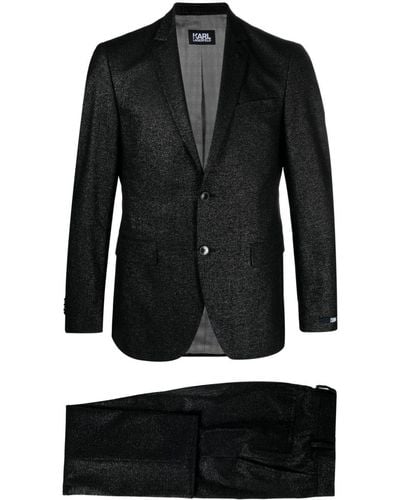 Karl Lagerfeld Traje Clever con costura metalizada - Negro
