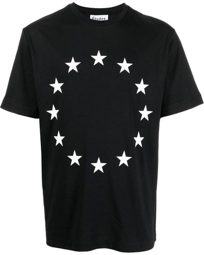 Etudes Studio T-shirt Met Logoprint - Zwart